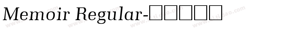 Memoir Regular字体转换